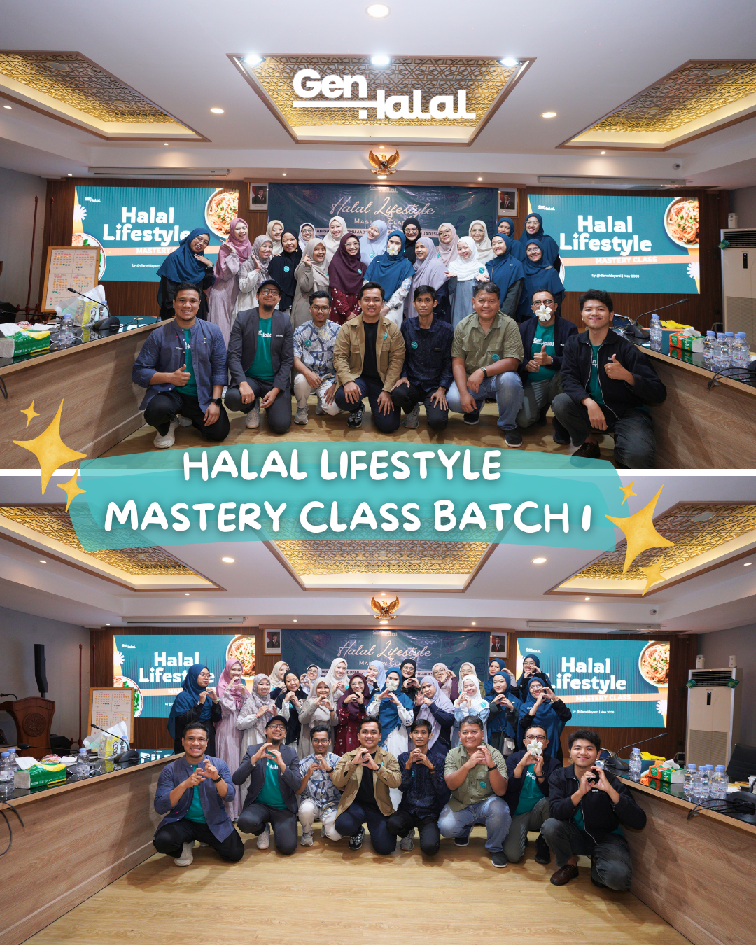 Peserta dan tim Halal Lifestyle Mastery Class Batch 1 GenHalal